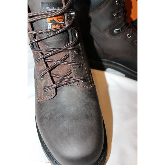 Timberland PRO Men's PIT BOSS 6" Soft Toe Work Boots Dr. Brown Sz 10.5 NIB - Picture 5 of 7